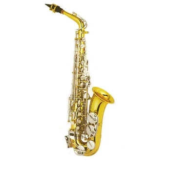 Tide Music Высококачественный золотой лакированный корпус альт-саксофона с серебряным покрытием