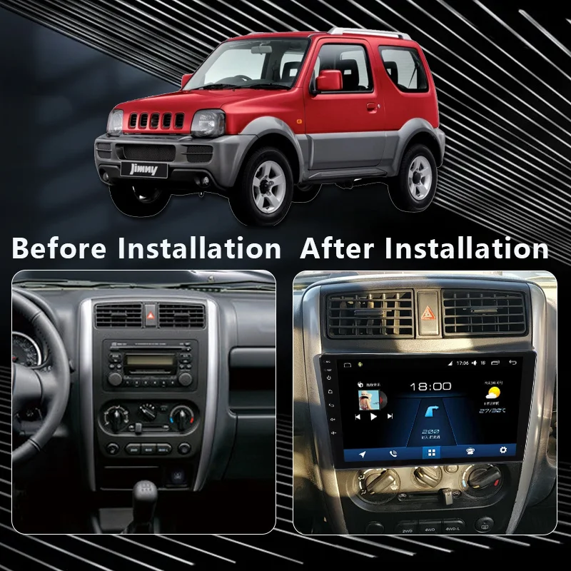 Автомагнитола MAMSM Android 12 для Suzuki Jimny 2007 - 2012 Автомобильный мультимедийный видеоплеер Навигация Стерео GPS 4G Carplay Авторадио