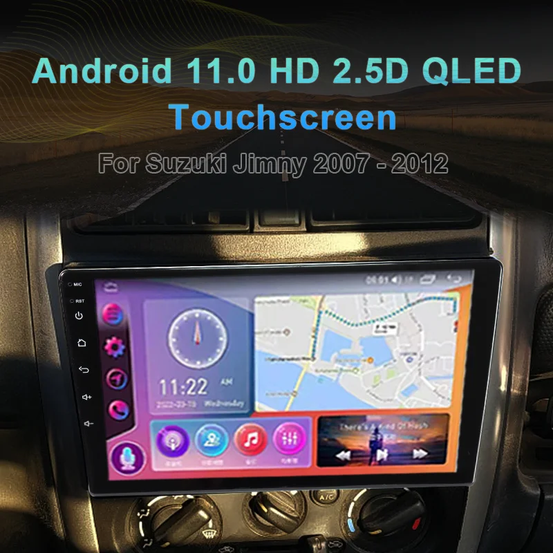 Автомагнитола MAMSM Android 12 для Suzuki Jimny 2007 - 2012 Автомобильный мультимедийный видеоплеер Навигация Стерео GPS 4G Carplay Авторадио