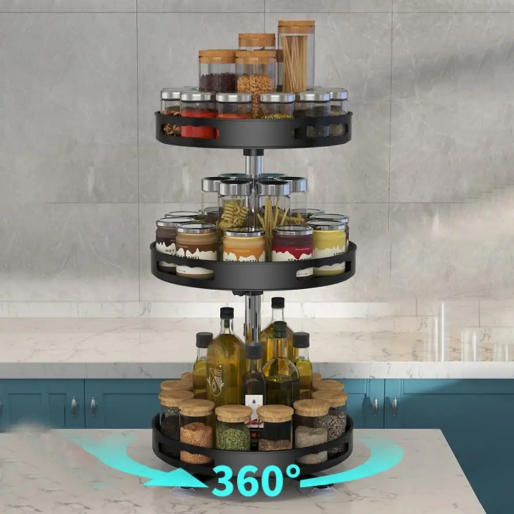 Компактная домашняя полка 3 стиля, вращающаяся на 360 градусов для кухни