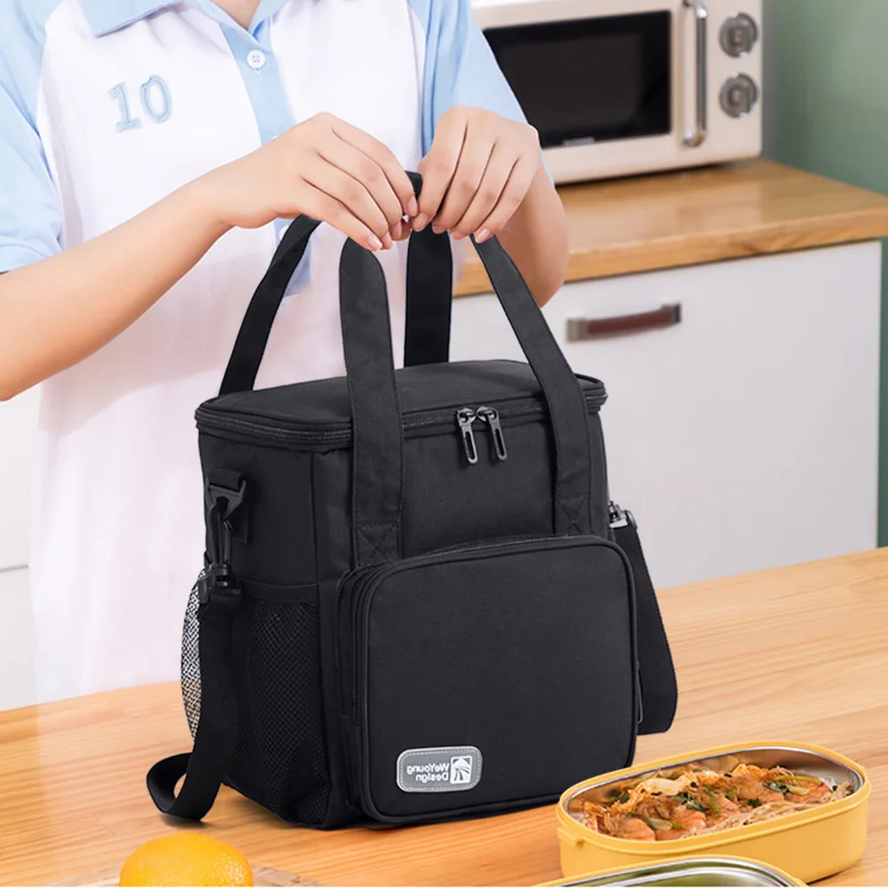 Портативные сумки-ланч-боксы большой емкости для женщин и мужчин, термосумка-холодильник, сумка для Бенто, изолированная сумка для путешествий, работы, сумки для еды