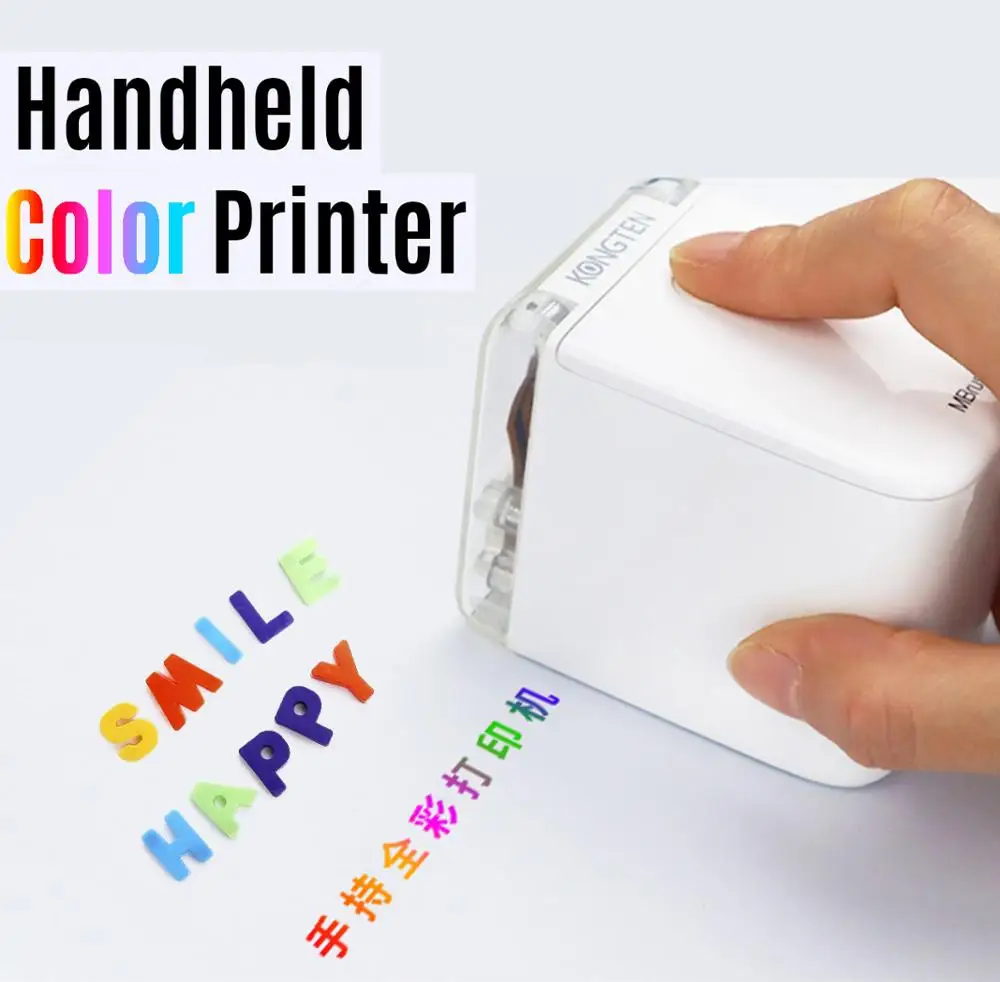 Ручной принтер MBR Портативный мини-струйный принтер Цветной принтер штрих-кодов 1200 точек на дюйм с чернильным картриджем ПРИЛОЖЕНИЕ для индивидуального текста