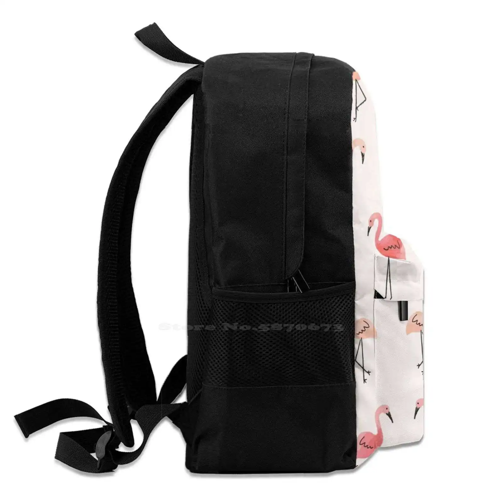 Рюкзак с фламинго для студента, Школьная сумка для ноутбука, дорожная сумка Flamingo Mbjp, рисунок Фламинго, Розовый Коралл, Птица, Акварель Aquarela Aqua